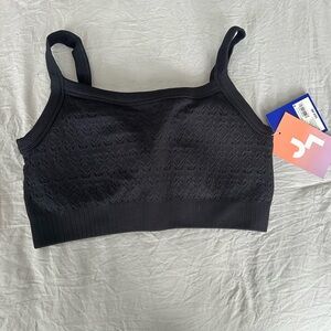Black Textured Women's Bralette